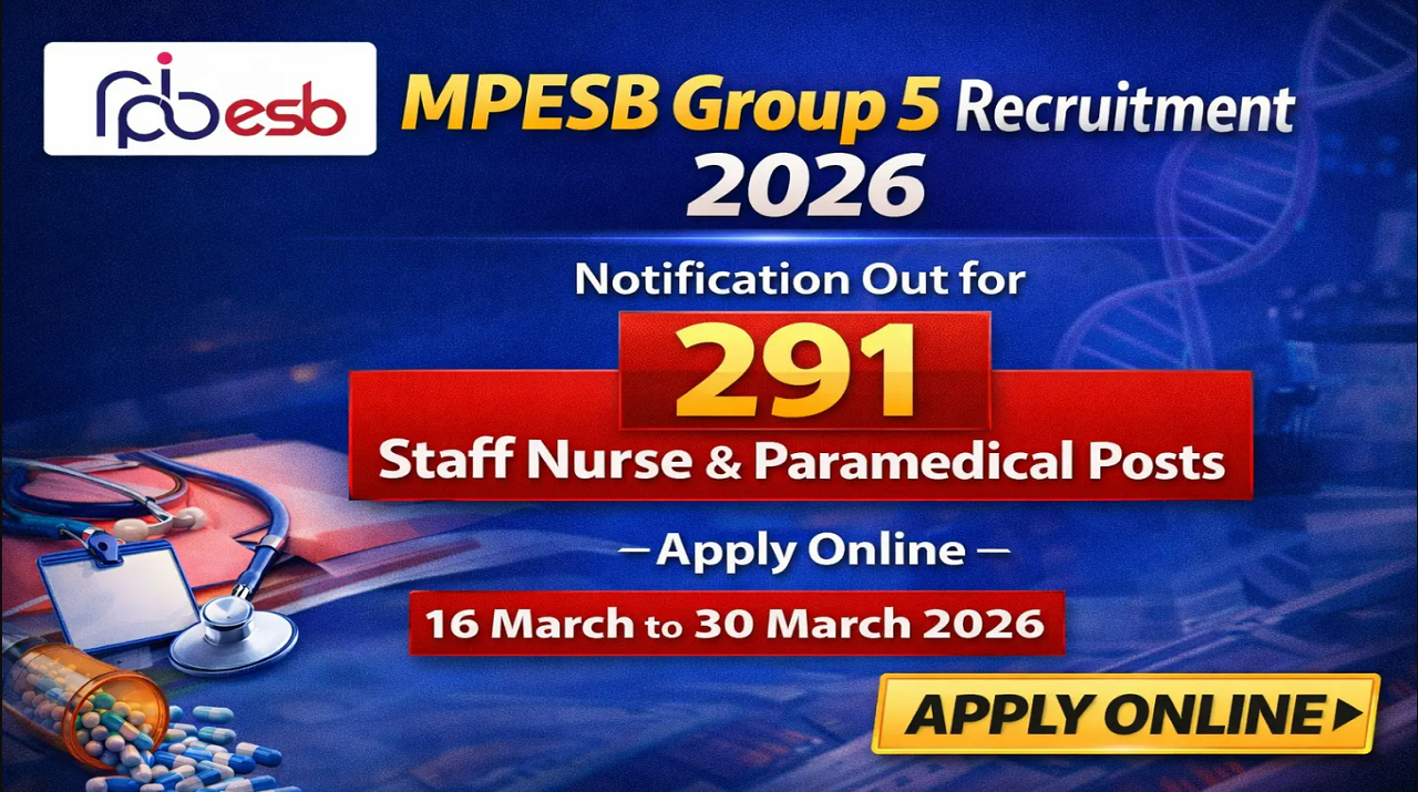 MPESB Group 5 Recruitment 2026: 291 Paramedical Posts Open